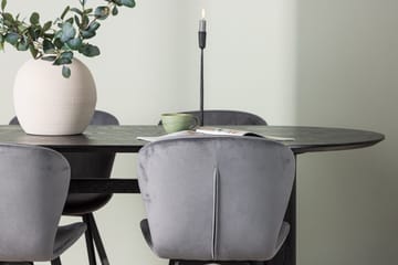 Oval matgrupp Venture Home Grå Svart 4st - Møbler - Bord - Spisegruppe