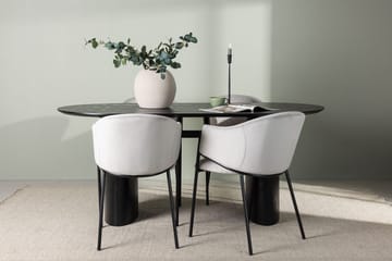 Oval matgrupp Venture Home Grå Svart 4st - Møbler - Bord - Spisegruppe