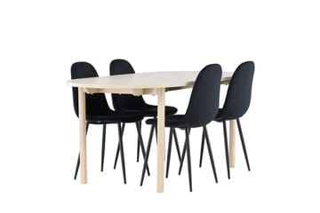 Oval matgrupp Venture Home Ljust trä - Møbler - Bord - Spisegruppe