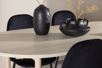 Oval matgrupp Venture Home Ljust trä - Møbler - Bord - Spisegruppe