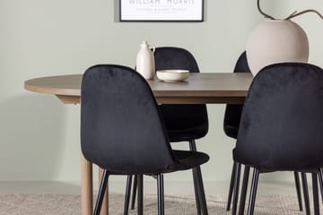 Oval matgrupp Venture Home Mörkt trä - Møbler - Bord - Spisegruppe