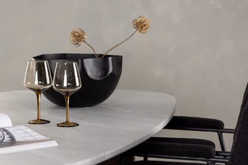 Oval matgrupp Venture Home Svart Ljusgrå 4st - Møbler - Bord - Spisegruppe