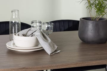 Oval matgrupp Venture Home Svart Natur 4st - Møbler - Bord - Spisegruppe