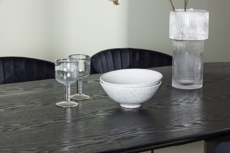 Oval matgrupp Venture Home Svart Svart 4st - Møbler - Bord - Spisegruppe