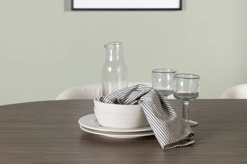 Oval matgrupp Venture Home Vit Natur 4st - Møbler - Bord - Spisegruppe