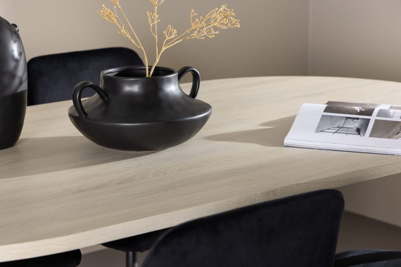 Oval spisegruppe Venture Home Andy, Night Svart Lyst tre 4 stk. - Møbler - Bord - Spisegruppe