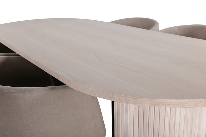 Oval spisegruppe Venture Home Bianca, Berit Beige Lyst tre 4 stk. - Møbler - Bord - Spisegruppe