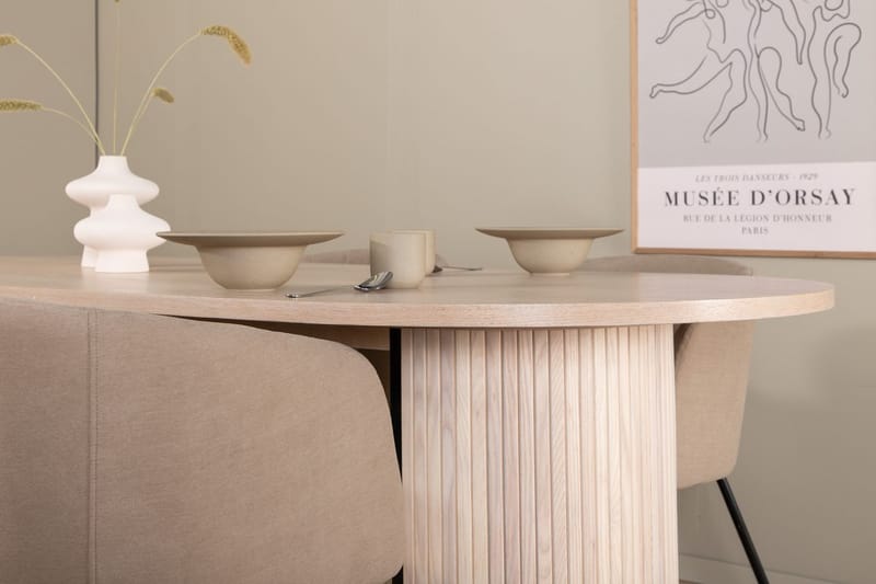 Oval spisegruppe Venture Home Bianca, Berit Beige Lyst tre 4 stk. - Møbler - Bord - Spisegruppe