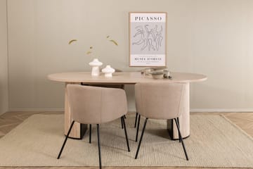 Oval spisegruppe Venture Home Bianca, Berit Beige Lyst tre 4 stk. - Møbler - Bord - Spisegruppe