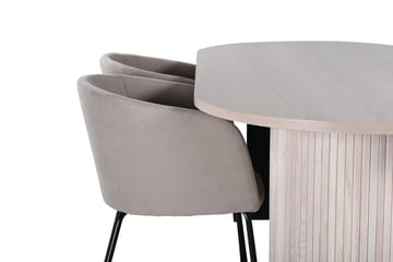 Oval spisegruppe Venture Home Bianca, Berit Beige Lyst tre 4 stk. - Møbler - Bord - Spisegruppe