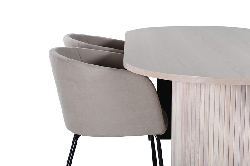 Oval spisegruppe Venture Home Bianca, Berit Beige Lyst tre 4 stk. - Møbler - Bord - Spisegruppe