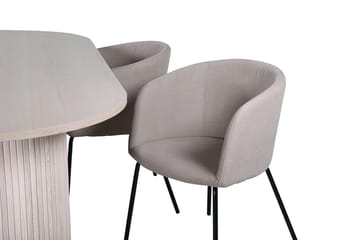 Oval spisegruppe Venture Home Bianca, Berit Beige Lyst tre 4 stk. - Møbler - Bord - Spisegruppe