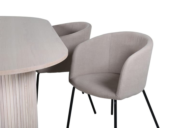 Oval spisegruppe Venture Home Bianca, Berit Beige Lyst tre 4 stk. - Møbler - Bord - Spisegruppe