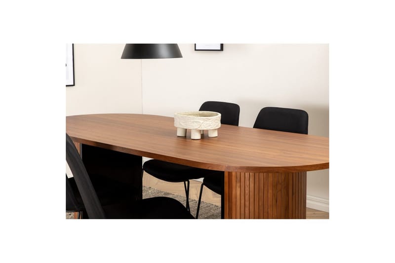 Ovalt spisesett Bianca, Muce - 200x90x75 - Møbler - Bord - Spisegruppe