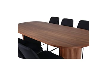 Ovalt spisesett Bianca, Muce - 200x90x75 - Møbler - Bord - Spisegruppe