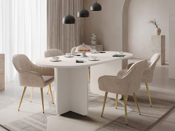 Ovren Avlangt Spisebord 185 cm i Tre - Beige - Møbler - Bord - Spisebord & kjøkkenbord