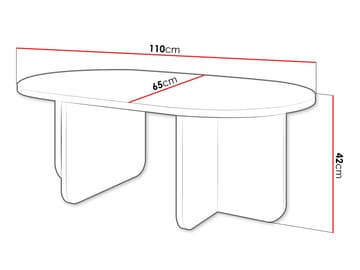 Ovren Sofabord 110 cm - brun - Møbler - Bord - Sofabord & salongbord