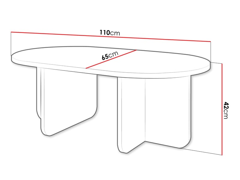 Ovren Sofabord 110 cm - brun - Møbler - Bord - Sofabord & salongbord
