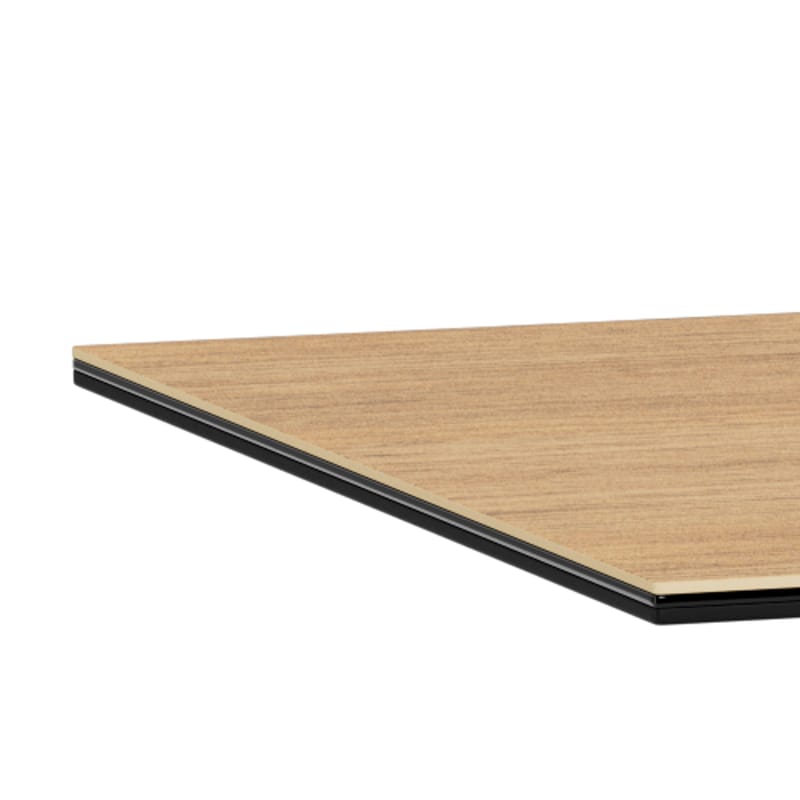 Parkins Rektangulært Spisebord 160 cm i Glass med Keramikkplate, Eik- og Metalllook - Svart - Møbler - Bord - Spisebord & kjøkkenbord