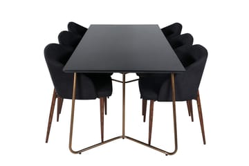 Petra spisebord 190 cm med 6 Arch spisestoler - Møbler - Bord - Spisegruppe