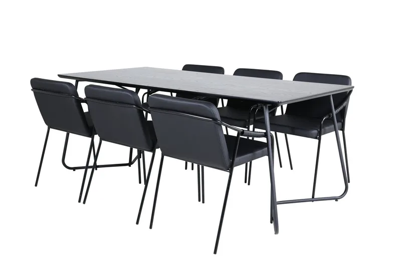 Petra spisebord 190 cm med 6 Tvista barstoler
