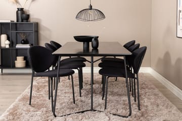 Petra spisebord 190 cm med 6 Vault spisestoler - Møbler - Bord - Spisegruppe