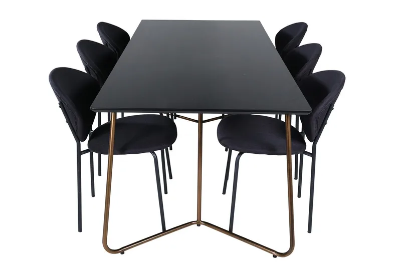 Petra spisebord 190 cm med 6 Vault spisestoler