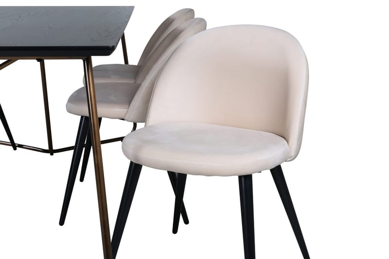 Petra spisebord 190 cm med 6 Velvet Stitches spisestoler - Møbler - Bord - Spisegruppe