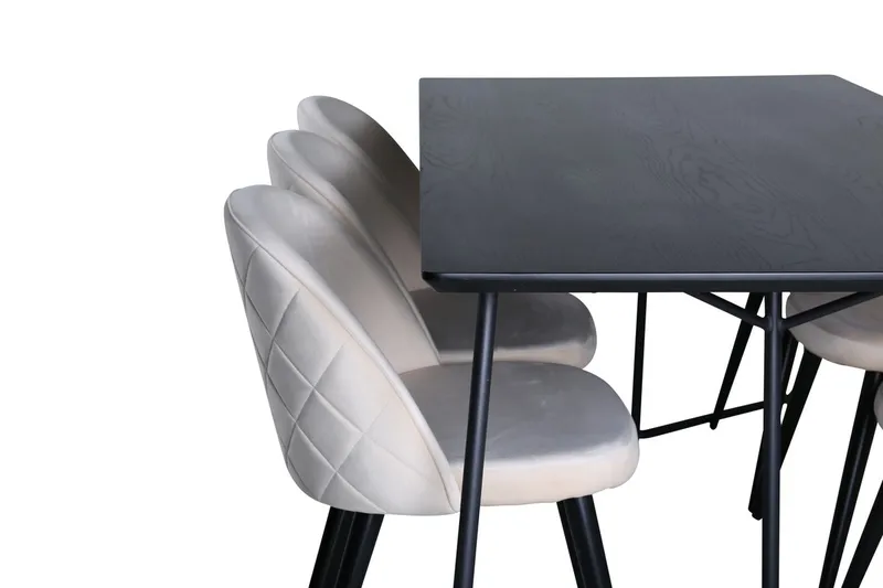Petra spisebord 190 cm med 6 Velvet Stitches spisestoler - Møbler - Bord - Spisegruppe