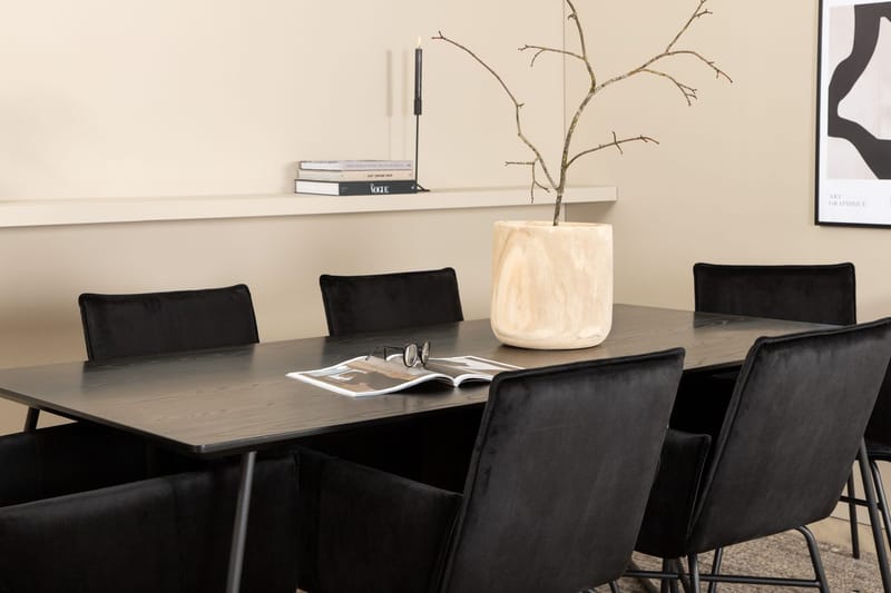 Petra spisebord 190 cm med 6 Petra armstoler - Møbler - Bord - Spisegruppe