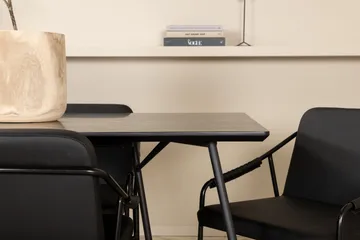 Petra Spisegruppe 190 cm Rektangulær med 6 Tvista Stoler - Sort - Møbler - Bord - Spisegruppe