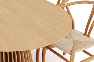 Peyra Matgruppe 200 cm Ovalt Eik med 6 Dastoori Spisestol - Natur - Møbler - Bord - Spisegruppe