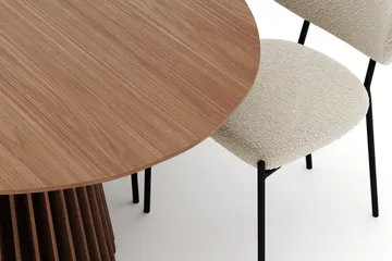 Peyra Ovalt Spisebord 200 cm med 6 Gemmiano Stoler - Valnøtt - Møbler - Bord - Spisegruppe