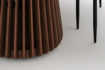 Peyra Ovalt Spisebord 200 cm med 6 Sawako Stoler - Valnøtt - Møbler - Bord - Spisegruppe