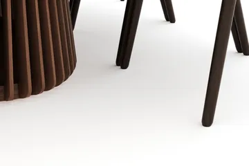 Peyra Ovalt Spisegruppe Massiv Valnøtt 200 cm med 6 Cytie Spisestoler med armlener - Valnøtt - Møbler - Bord - Spisegruppe