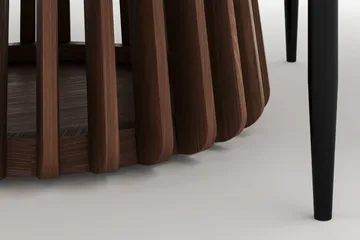 Peyra Rundt Spisebord 120 cm med 4 Sawako Stoler - Valnøtt - Møbler - Bord - Spisegruppe