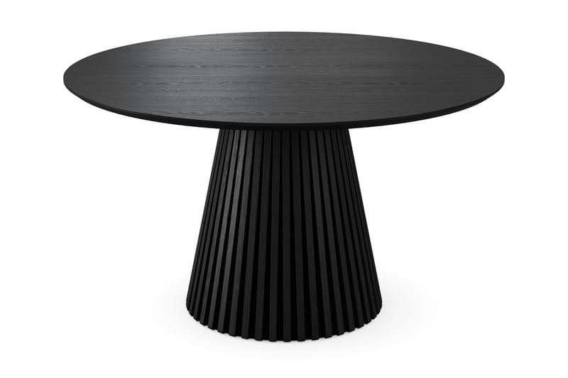 Peyra rundt spisebord 130 cm finér, Svart