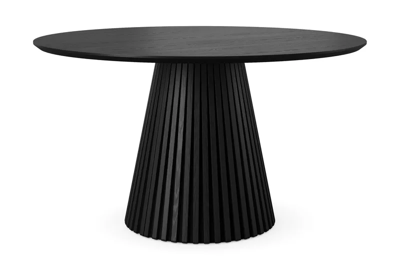 Peyra rundt spisebord 130 cm finér - Svart - Møbler - Bord - Spisebord & kjøkkenbord