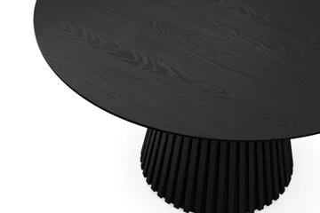 Peyra rundt spisebord 130 cm finér - Svart - Møbler - Bord - Spisebord & kjøkkenbord