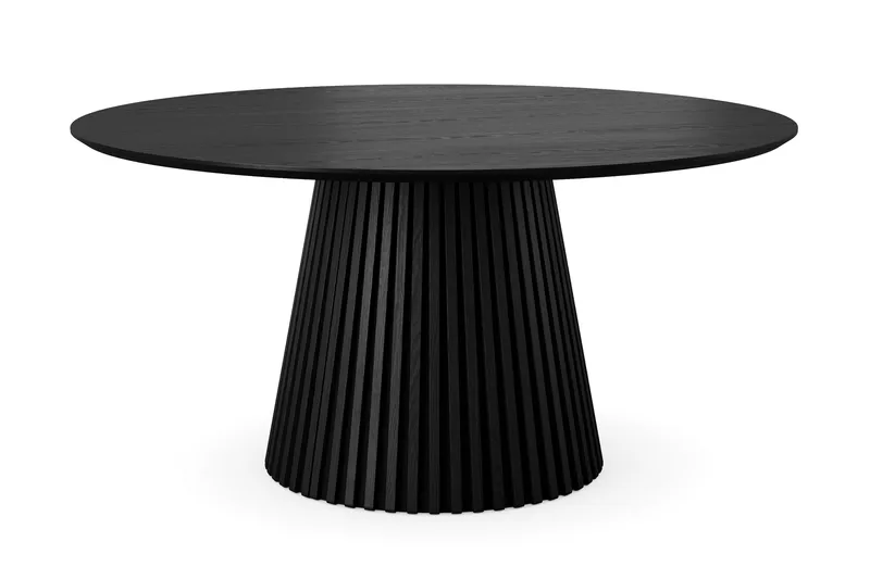 Peyra rundt spisebord 150 cm finér - Svart - Møbler - Bord - Spisebord & kjøkkenbord