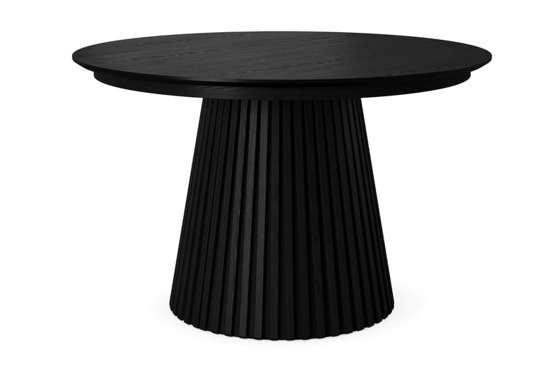 Peyra rundt spisebord uttrekkbart 120–220 cm finér - Svart - Møbler - Bord - Spisebord & kjøkkenbord