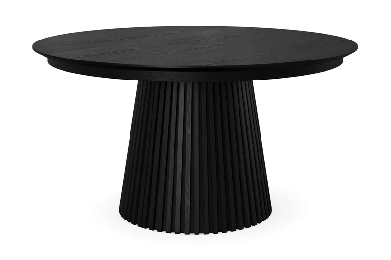Peyra rundt spisebord uttrekkbart 140–240 cm finér - Svart - Møbler - Bord - Spisebord & kjøkkenbord