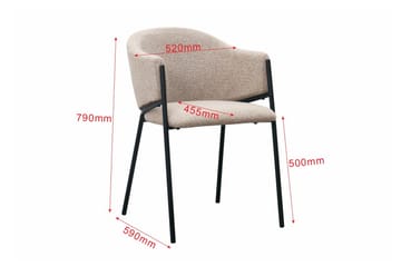 Peyra Rundt Uttrekkbart Spisegruppe 120-220 cm – Spisebord med 4 Filip Spisestoler i Tre med Valnøttutseende - Brun|Taupe - Møbler - Bord - Spisegruppe
