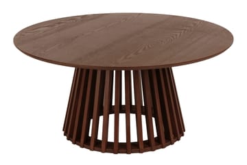 Peyra salongbord satsbord rundt 86/60 cm finér - Valnøtt - Møbler - Bord - Sofabord & salongbord