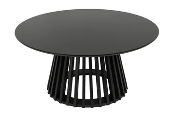 Peyra Sofabord Rundt 86 cm Finér - Svart - Møbler - Bord - Sofabord & salongbord