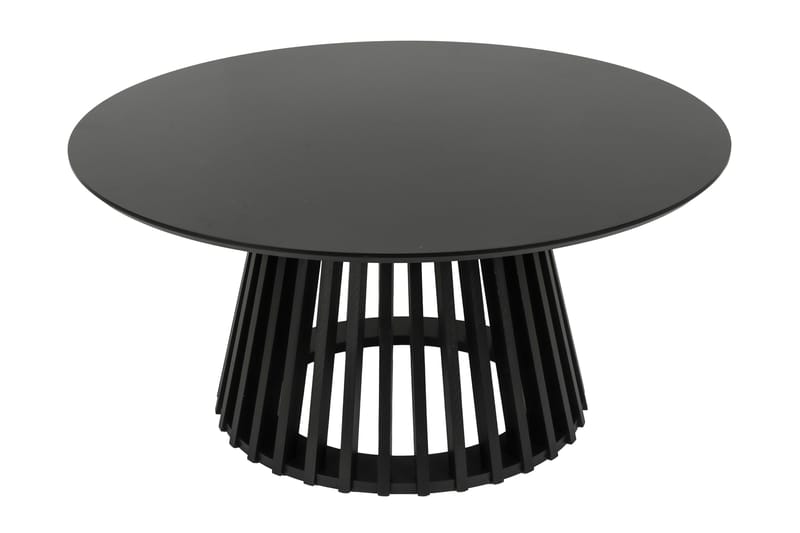 Peyra Sofabord Rundt 86 cm Finér - Svart - Møbler - Bord - Sofabord & salongbord