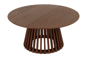 Peyra sofabord rundt 86 cm finér - Valnøtt - Møbler - Bord - Sofabord & salongbord