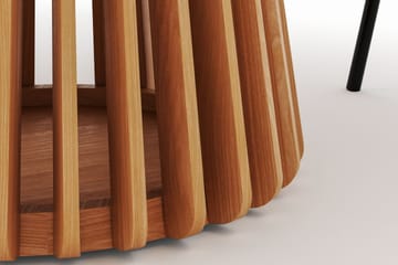 Peyra Spisebord 120 cm Rundt med 4 Berit Stoler - Natur - Møbler - Bord - Spisegruppe
