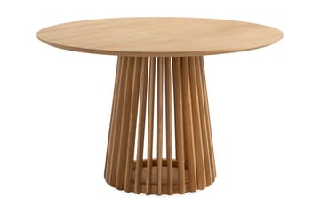 Peyra Spisebord 120 cm Rundt med 4 Sawako Stoler - Natur - Møbler - Bord - Spisegruppe