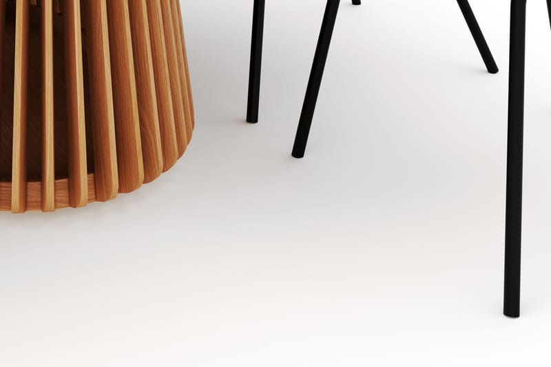 Peyra Spisebord 200 cm Oval med 6 Berit Stoler - Natur - Møbler - Bord - Spisegruppe